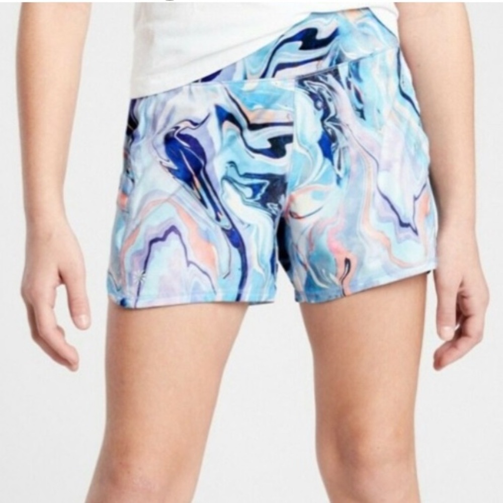 Athleta Girl Marbled Blue Shorts